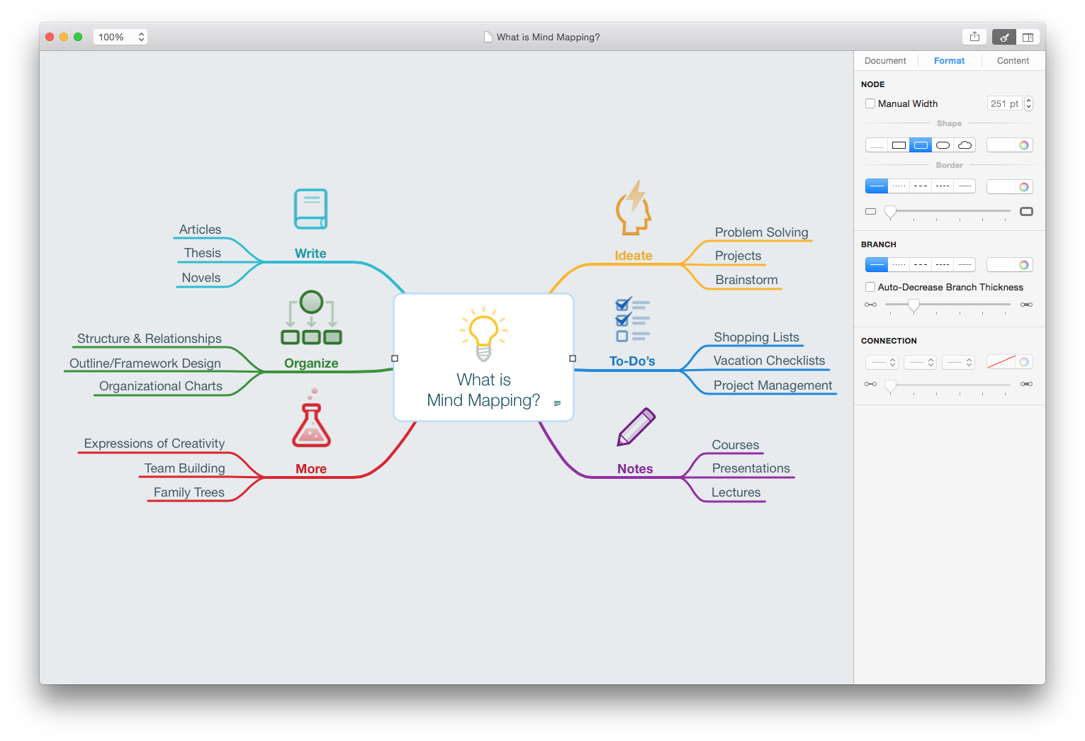 MindNode for Mac OS X