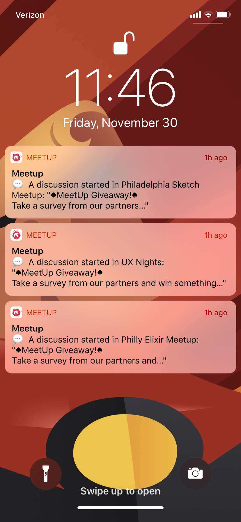Push Notifications with survey link.
