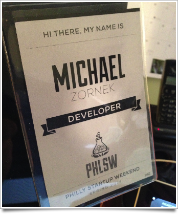 My Startup Weekend Badge