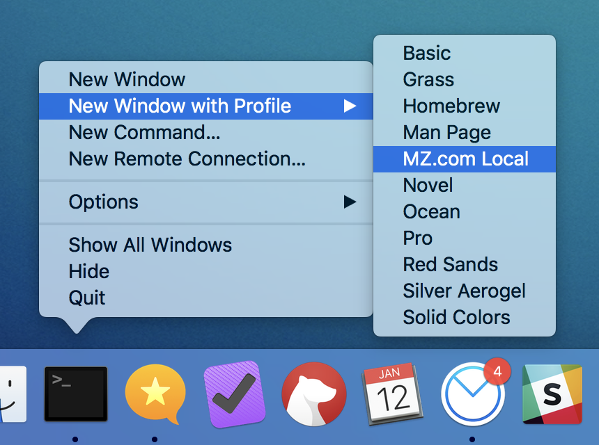 New Terminal Window