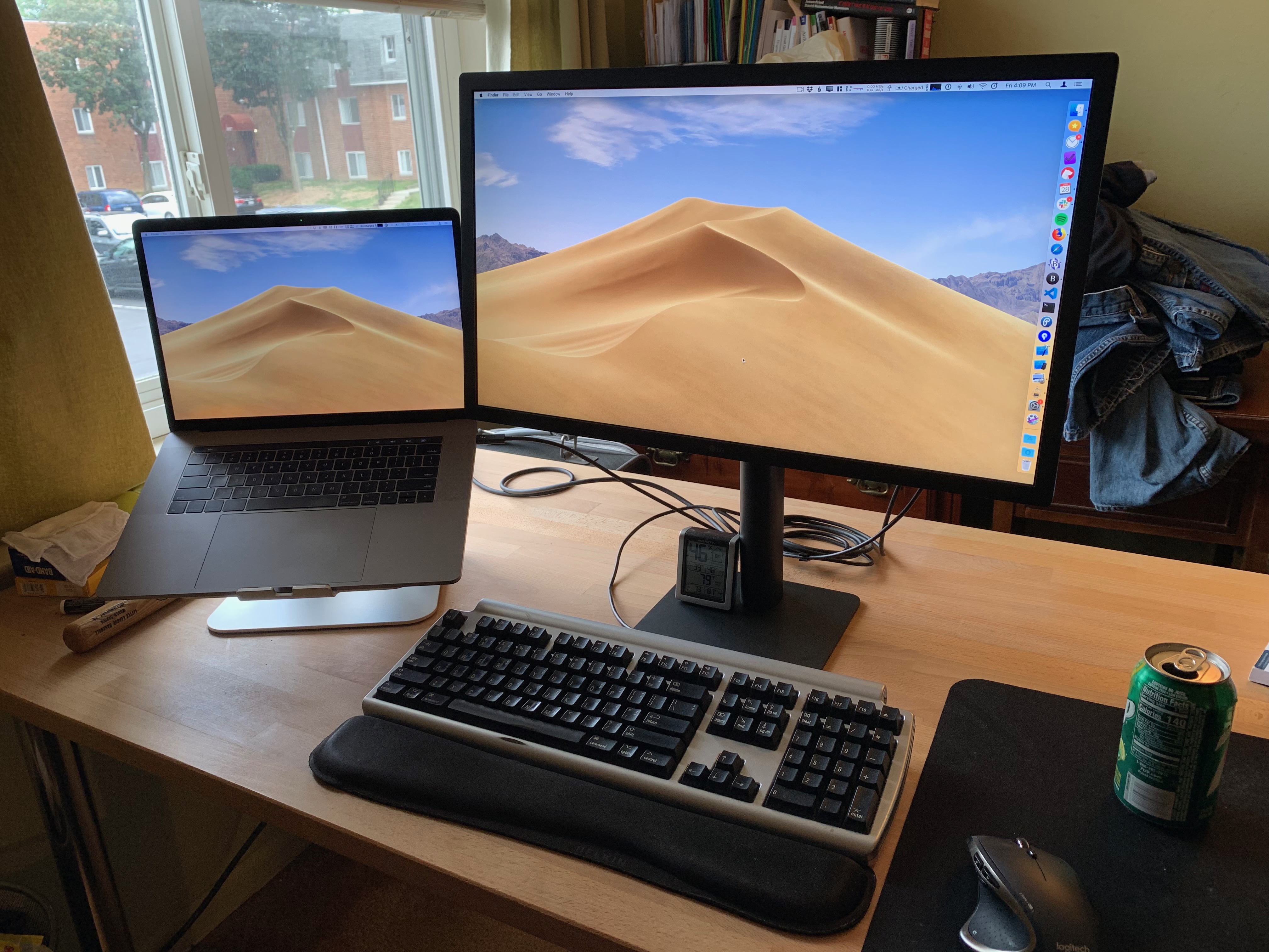 The 2019 23.7-inch LG UltraFine 4K Display on my desk.