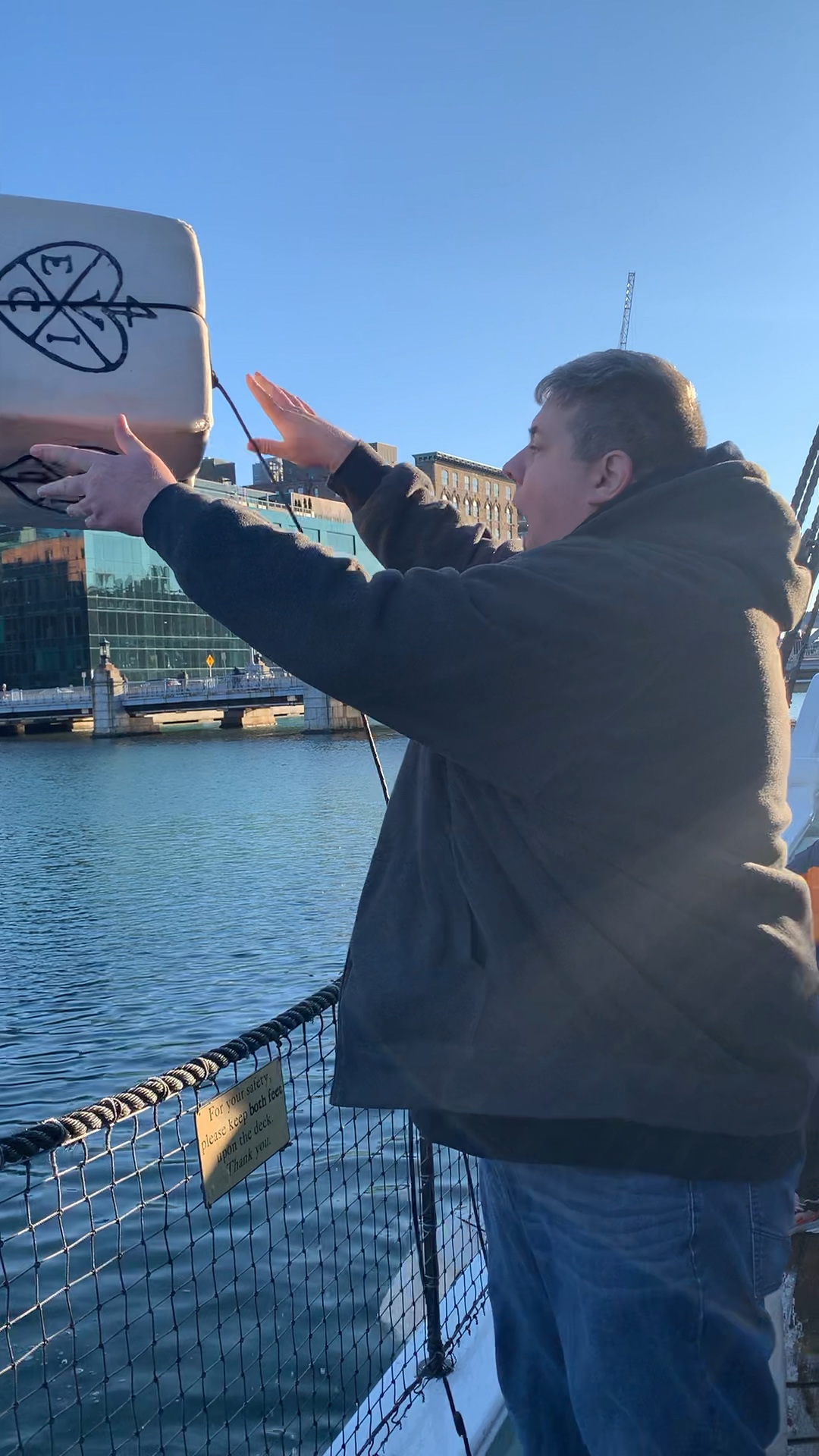 throwing tea into the river